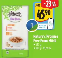 Albert Nature's Promise Free From Müsli nabídka