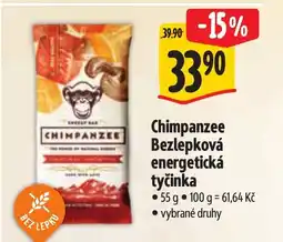 Albert Chimpanzee Bezlepková energetická tyčinka nabídka