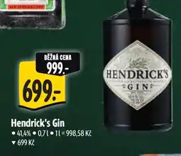 Albert Hendrick's Gin nabídka
