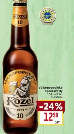 Billa Velkopopovický Kozel světlý nabídka