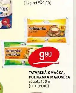 Flop TATARSKÁ OMÁČKA, POLIČANKA MAJONÉZA sáček, 100ml nabídka