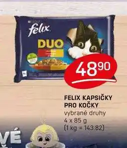 Flop FELIX KAPSIČKY PRO KOČKY vybrané druhy 4 x 85 g nabídka