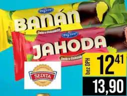 Jip Figaro banán v čokoládě jahoda v čokoládě nabídka