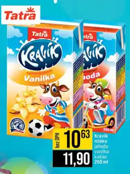 Jip Kravik mléko jahoda vanilka kakao nabídka