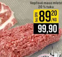 Jip Vepřové maso mleté 20% tuku nabídka
