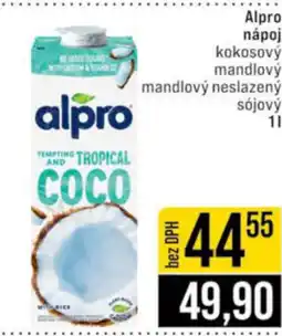 Jip Alpro nápoj kokosový mandlový mandlový neslazený sójový nabídka