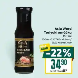 Billa Asia Word Teriyaki omáčka nabídka