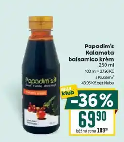 Billa Papadim’s Kalamata Balsamico krém nabídka