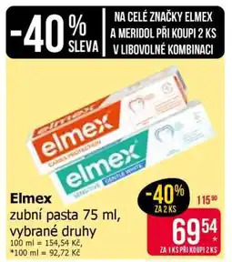 Teta Elmex zubní pasta 75 ml, vybrané druhy nabídka