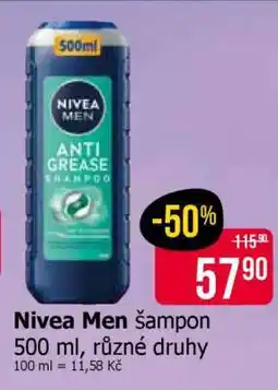 Teta Nivea Men šampon nabídka
