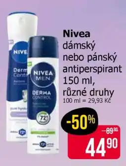 Teta Nivea dámský nebo pánský antiperspirant nabídka