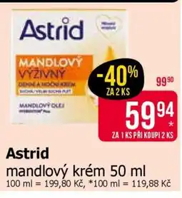 Teta Astrid mandlový krém 50 ml nabídka