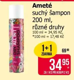 Teta Ameté suchý šampon nabídka