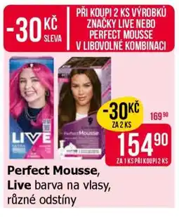 Teta Perfect Mousse, Live barva na vlasy nabídka
