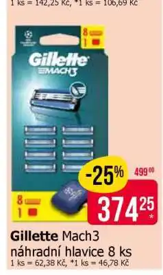Teta Gillette Mach3 náhradní hlavice 8 ks nabídka
