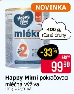 Teta Happy Mimi pokračovací mléčná výživa nabídka