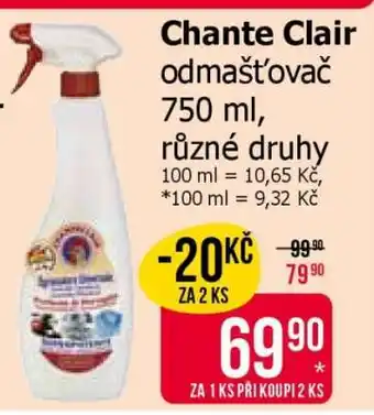 Teta Chante Clair odmašťovač nabídka