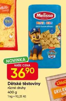 Hruška Dětské Těstoviny nabídka