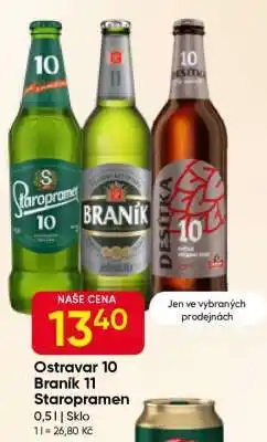 Hruška Ostravar 10 Branik 11 Staropramen nabídka