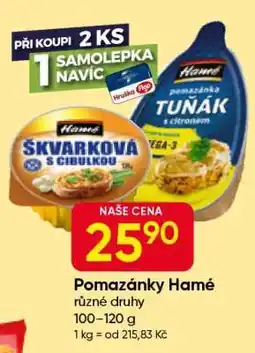 Hruška Pomazánky Hamé nabídka