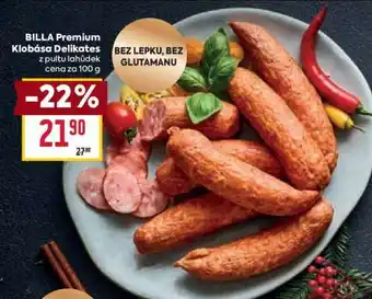 Billa BILLA Premium Klobása Delikates nabídka