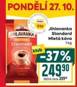 Billa Jihlavanka Standard • mletá káva • 1 kg nabídka