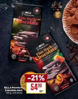 Billa BILLA Premium Čokoláda dark nabídka