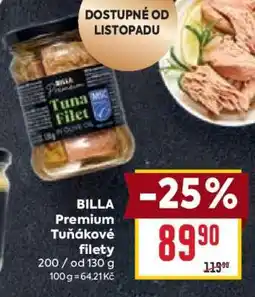 Billa BILLA Premium Tuňákové filety nabídka