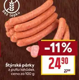 Billa Štýrské párky nabídka