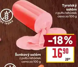 Billa Šunkový salám nabídka