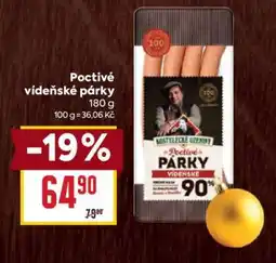 Billa Poctivé vídeňské párky nabídka