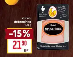 Billa Kuřecí debrecínka nabídka