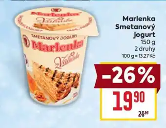 Billa Marlenka smetanový jogurt nabídka
