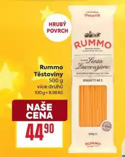 Billa Rummo těstoviny nabídka