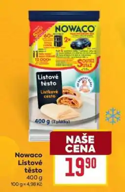 Billa NOWACO LISTOVÉ TĚSTO nabídka