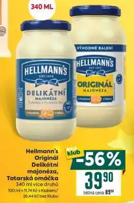 Billa Hellmann’s Originál, Delikátní majonéza, Tatarská omáčka nabídka
