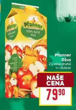 Billa Pfanner džus nabídka