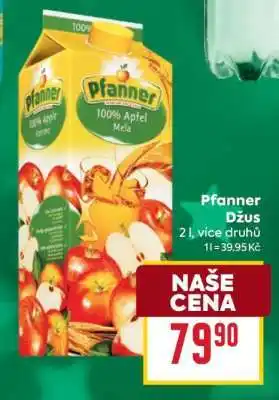 Billa Pfanner džus nabídka
