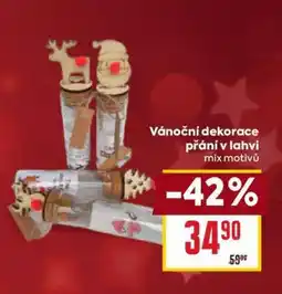 Billa Vánoční dekorace přání v lahvi nabídka
