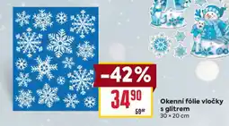 Billa Okenní fólie vločky s glitrem nabídka