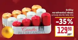 Billa Svíčky na adventní věnec nabídka
