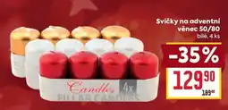 Billa Svíčky na adventní věnec 50/80 nabídka