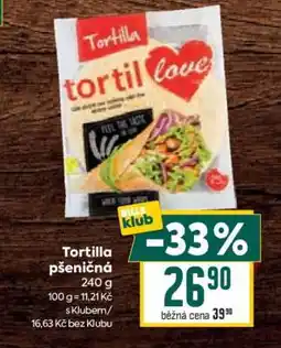 Billa Tortilla pšeničná nabídka