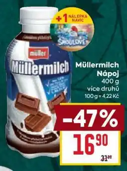 Billa Müllermilch nápoj nabídka