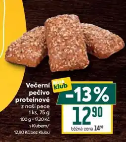Billa Večerní pečivo proteinové nabídka