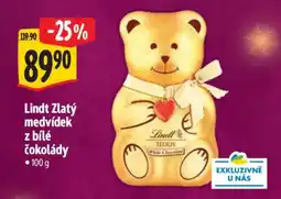 Albert Lindt Zlatý medvídek z bílé čokolády nabídka