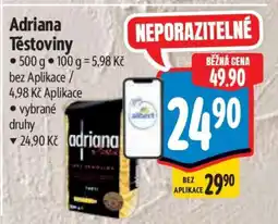 Albert Adriana těstoviny nabídka