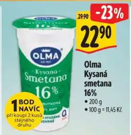 Albert Olma Kysaná smetana 16% nabídka