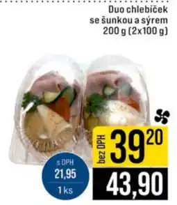 Jip Duo chlebíček se šunkou a sýrem nabídka