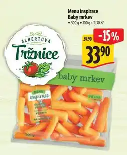 Albert Menu inspirace Baby mrkev nabídka